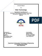 Web Technology: Submitted For The Fulfillment of Bachelor of Technology (Information Technology)