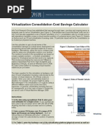 Virtualization Consolidation Cost Savings Calculator