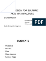 Plant Design For Sulfuric Acid Manufacture