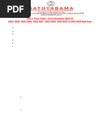 CAE 1_Time Table  2021-2026, 2022-2026, 2022-2027, 2023-2026, 2023-2027 & 2023-2028  