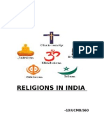 Religions in India: - 10/UCMB/560