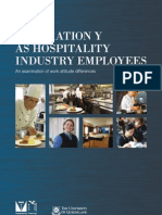 Generation Y As Hospality Employees: An Examination of Work Attitude Differences