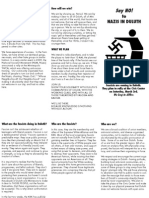 Anti-Fascist/Anti-Racist Action On March 3, 2012. Pamphlet