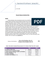 Experiment III Lab Report (Alcohol in Wine)