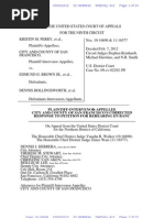 Plaintiff-Intervenor-Appellee City and County of San Francisco'S Corrected Response To Petition For Rehearing en Banc