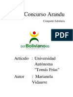 Articulo Wikipedia: UATF - Marianela Vidaurre