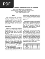 Low-And Ultra Low-Power Arithmetic Units: Design and Comparison