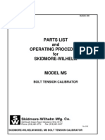 Skidmore Instructions Model MS Manuals