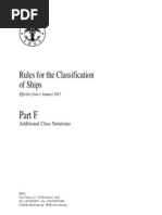 RINA Rules For The Classification of Ships Effective From 1 January 2011 Part F Additional Class Notations Vol 1