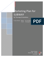 Marketing Plan For SUBWAY