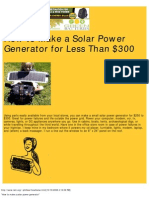 How To Make A Solar Power Generator