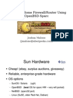 Building A Home Firewall-Router Using Openbsd-Sparc