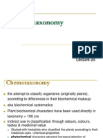 Lecture 20 - Chemo Taxonomy