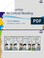 Introduction To Critical Reading