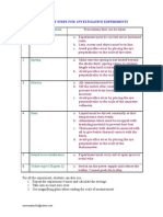 Physics Precautionary Steps For Investigative Experiments