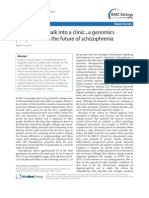 Two Patients Walk Into A Clinic... A Genomics Perspective On The Future of Schizophrenia