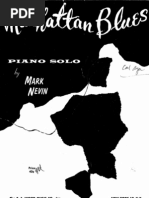 Manhattan Blues - Piano-Solo - 1962 - Sheet Music