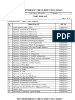 Index of QC Sop