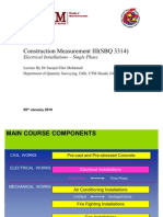 Construction Measurement III Week 4 Electrical Single Phase