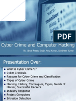 Cyber Crime and Computer Hacking: By: Ujwal Pratap Singh, Anuj Kumar, Sandheer Kumar