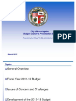 City of Los Angeles Budget Overview Presentation 2012