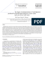 Characterization of The Degree of Polymerization of Xylooligomers Produced by Flow Through Hydrolysis of Pure Xylan and Corn Stover With Water