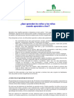 Qué Aprenden Los Niños y Las Niñas Cuando Aprenden A Leer