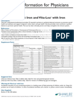 Product Bulletin - Vita-Lea Dietary Supplement - Info For Physicians