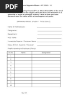 Annual Appraisal Form - 2010-2011