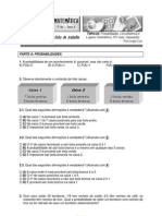 Ficha Probabilidades - Circunferência e Lugares Geométricos - Reais - Inequações