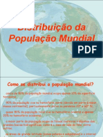 Distribuição Da População Mundial