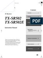 TX-SR502 TX-SR502E: AV Receiver