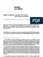 The Thomas Theorem and The Matthew Effect