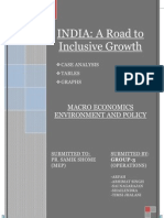 INDIA: A Road To Inclusive Growth: Macro Economics Environment and Policy