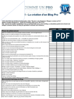 CheckList Blogueur Pro Installation