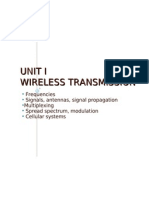 Unit I Wireless Transmission