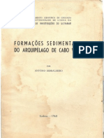 Formações Sedimentares Do Arquipelágo de Cabo Verde, Lisboa 1968