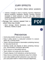 Ercury Effects: Mercury Can Cause Harmful Effects Before Symptoms Develop