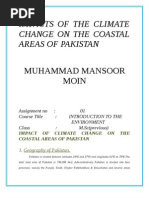 Impact of The Climate Change On The Coastal Areas of Pakistan Mansoor Moin Real