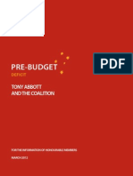 Opposition Pre-Budget Deficit