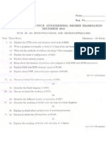 Fourth Semester B.Tech. (Eng N E NG) EG E NA N Decem E 2 1: Ec/Ai 2K 405 Microprocessor and Microcontrollers