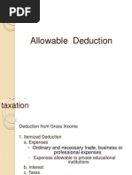 Allowable Deduction