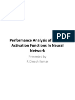 Performance Analysis of Various Activation Functions in Neural