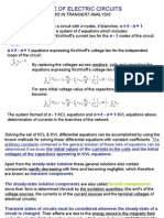 Transient State of Electric Circuits: Using Kirchhoff'S Laws in Transient Analysis