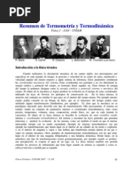 Resumen de Termometria y Termodinamica