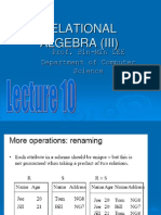 Relational Algebra (Iii) : Prof. Sin-Min LEE Department of Computer Science