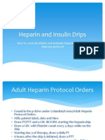 Heparin and Insulin Drips