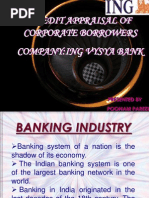 Credit Appraisal of Corporate Borrowers Company:Ing Vysya Bank