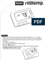 Ritetemp 8030C Thermostat Operation Guide