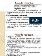 Pré-Vestibular - Aula de Redação.